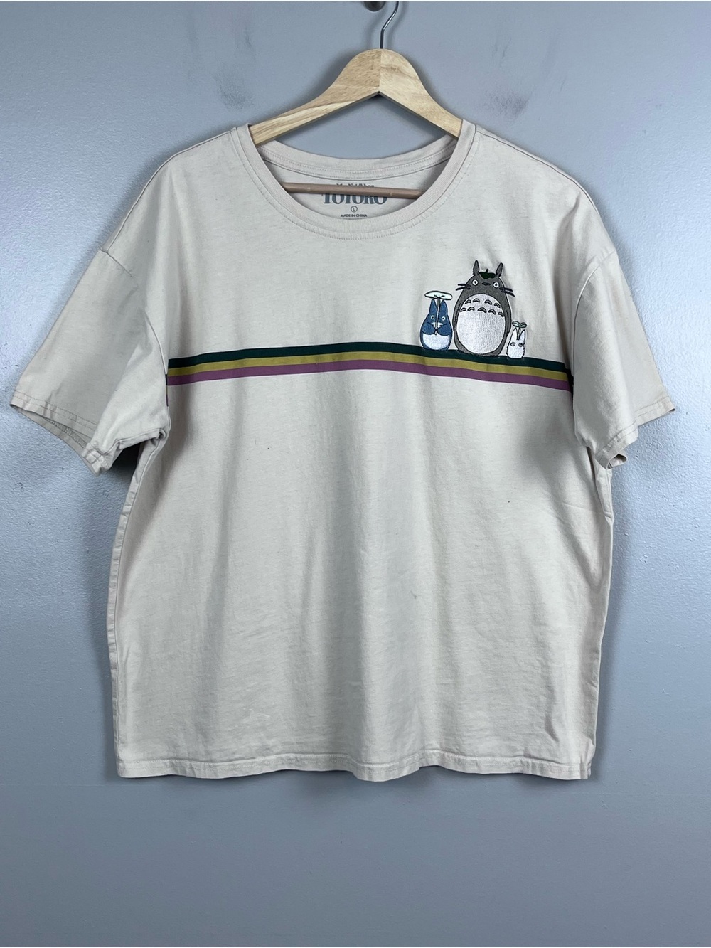 Her Universe Studio Ghibli Women's My Neighbor Totoro Retro Stripe Tee Size L